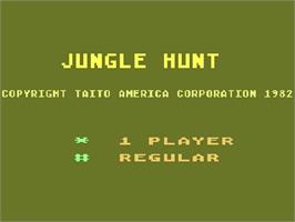 Title screen of Jungle Hunt on the Atari 5200.