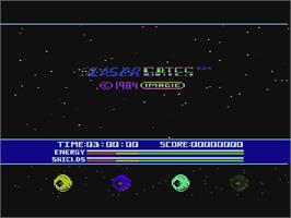 Title screen of Laser Gates (Atari 8bit conversion) on the Atari 5200.