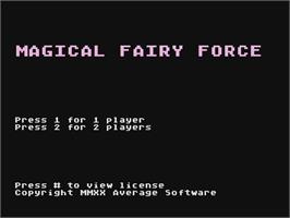 Title screen of Magical Fairy Force on the Atari 5200.