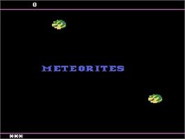 Title screen of Meteorites on the Atari 5200.