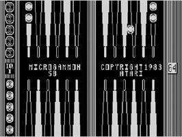 Title screen of Microgammon SB on the Atari 5200.