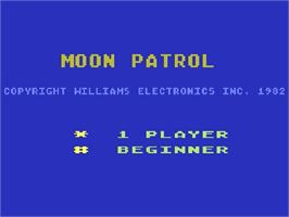 Title screen of Moon Patrol on the Atari 5200.