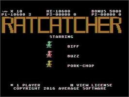 Title screen of Ratcatcher on the Atari 5200.