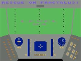 Title screen of Rescue on Fractalus on the Atari 5200.