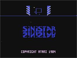 Title screen of Sinistar (Atari 8bit conversion) on the Atari 5200.