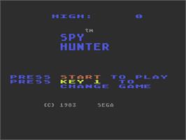 Title screen of Spy Hunter (Atari 8bit conversion) on the Atari 5200.