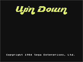 Title screen of Up'n Down (Atari 8bit conversion) on the Atari 5200.