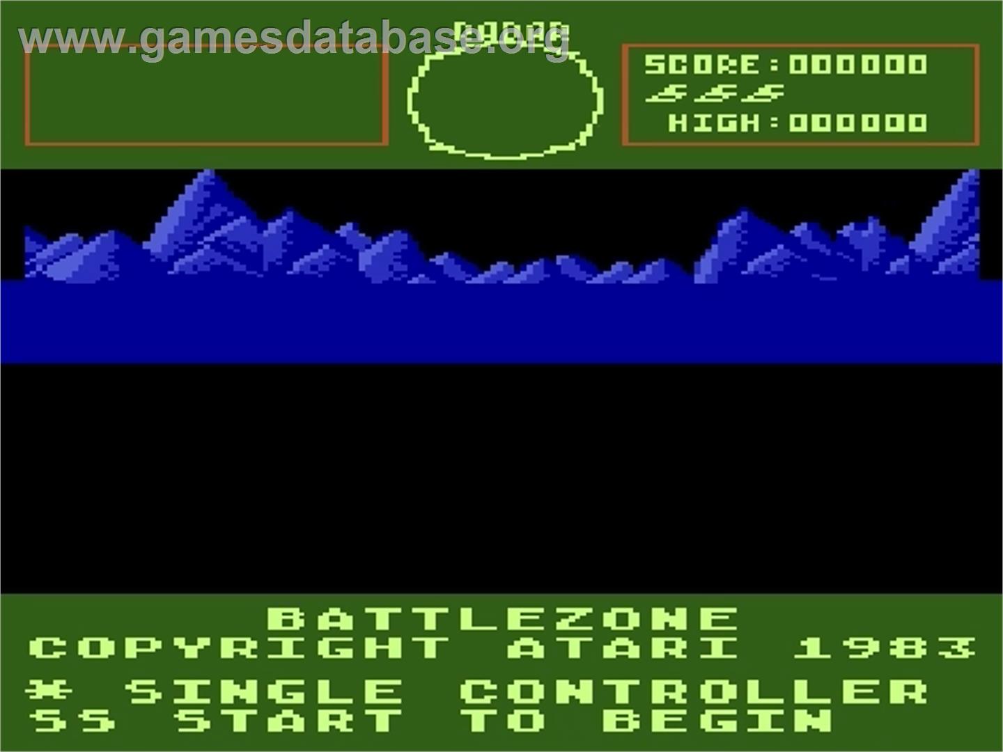 Battle Zone - Atari 5200 - Artwork - Title Screen
