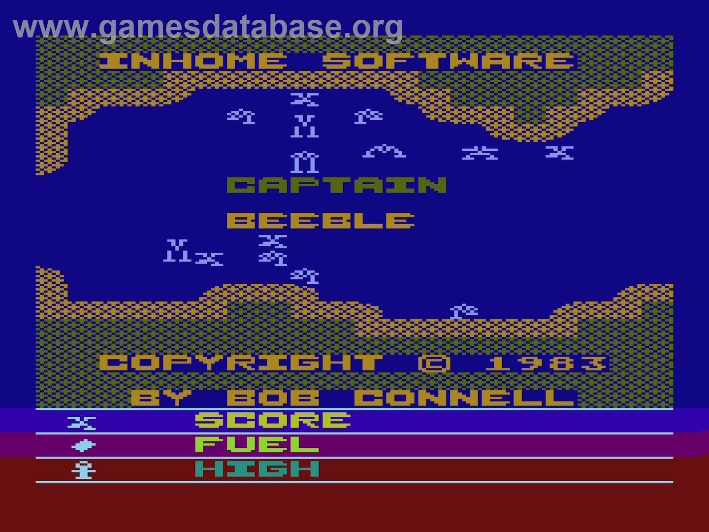 Captain Beeble (Atari 8bit conversion) - Atari 5200 - Artwork - Title Screen