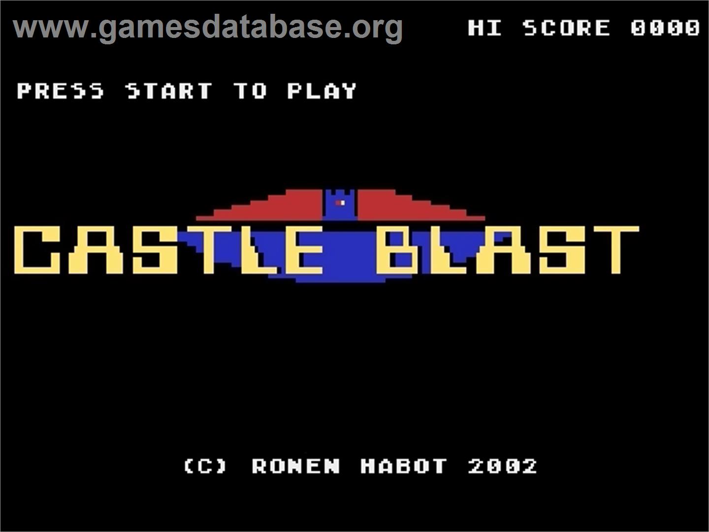 Castle Blast - Atari 5200 - Artwork - Title Screen