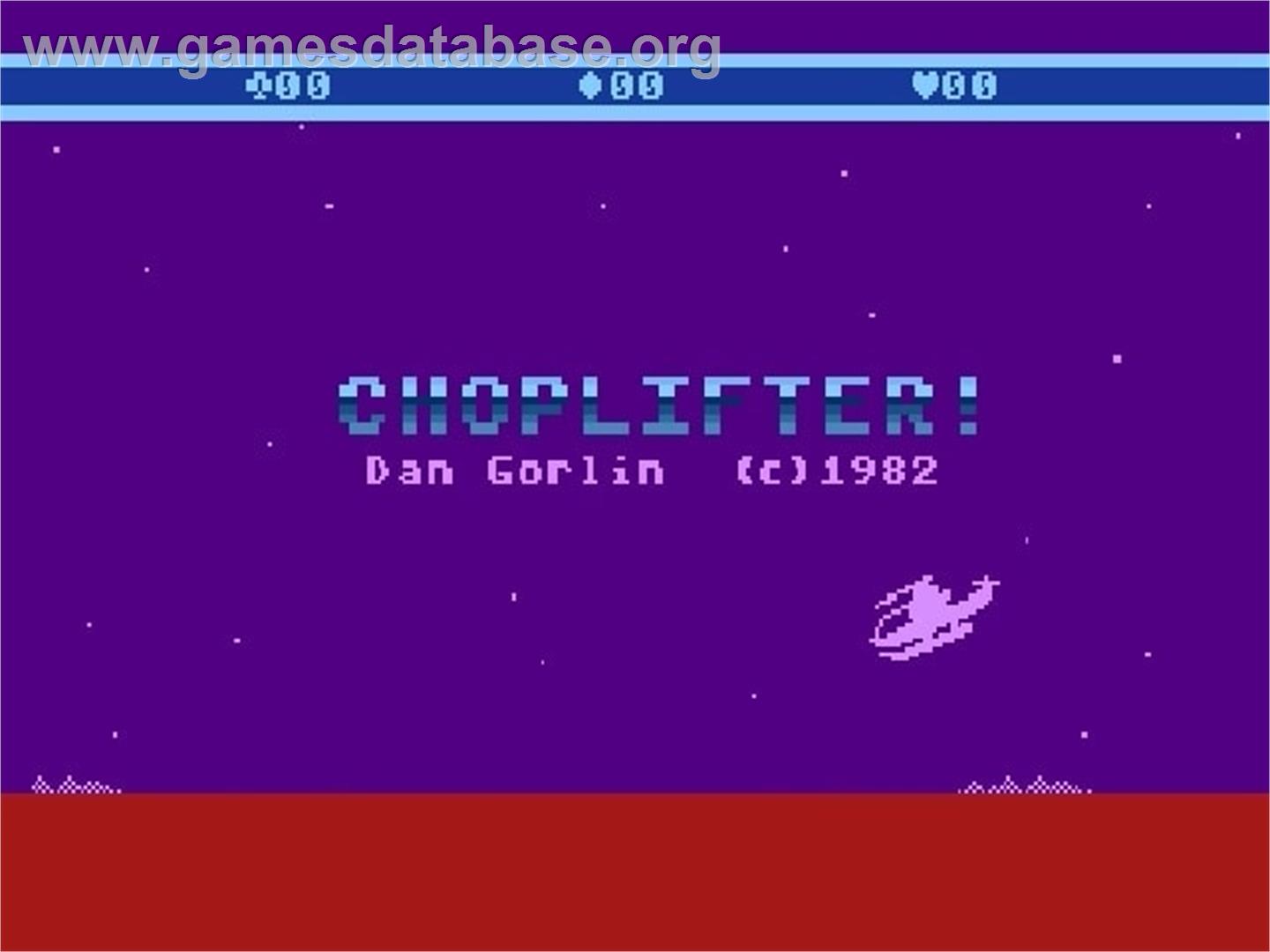 Choplifter! - Atari 5200 - Artwork - Title Screen