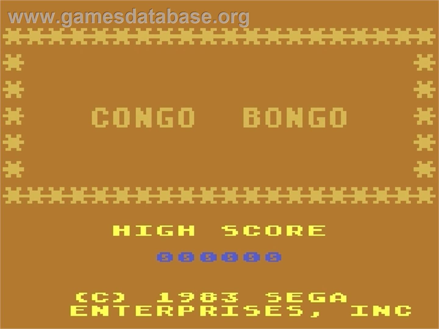 Congo Bongo - Atari 5200 - Artwork - Title Screen