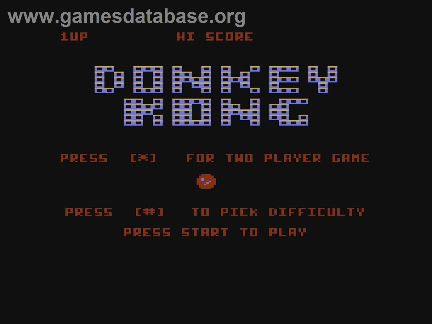 Donkey Kong - Atari 5200 - Artwork - Title Screen