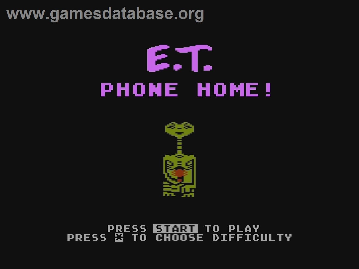 E.T. Phone Home! (Atari 8bit conversion) - Atari 5200 - Artwork - Title Screen