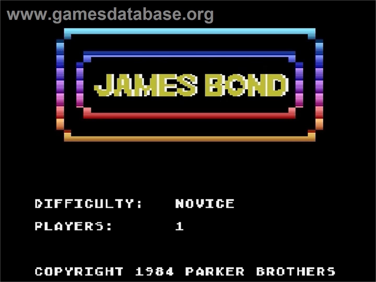 James Bond 007 - Atari 5200 - Artwork - Title Screen