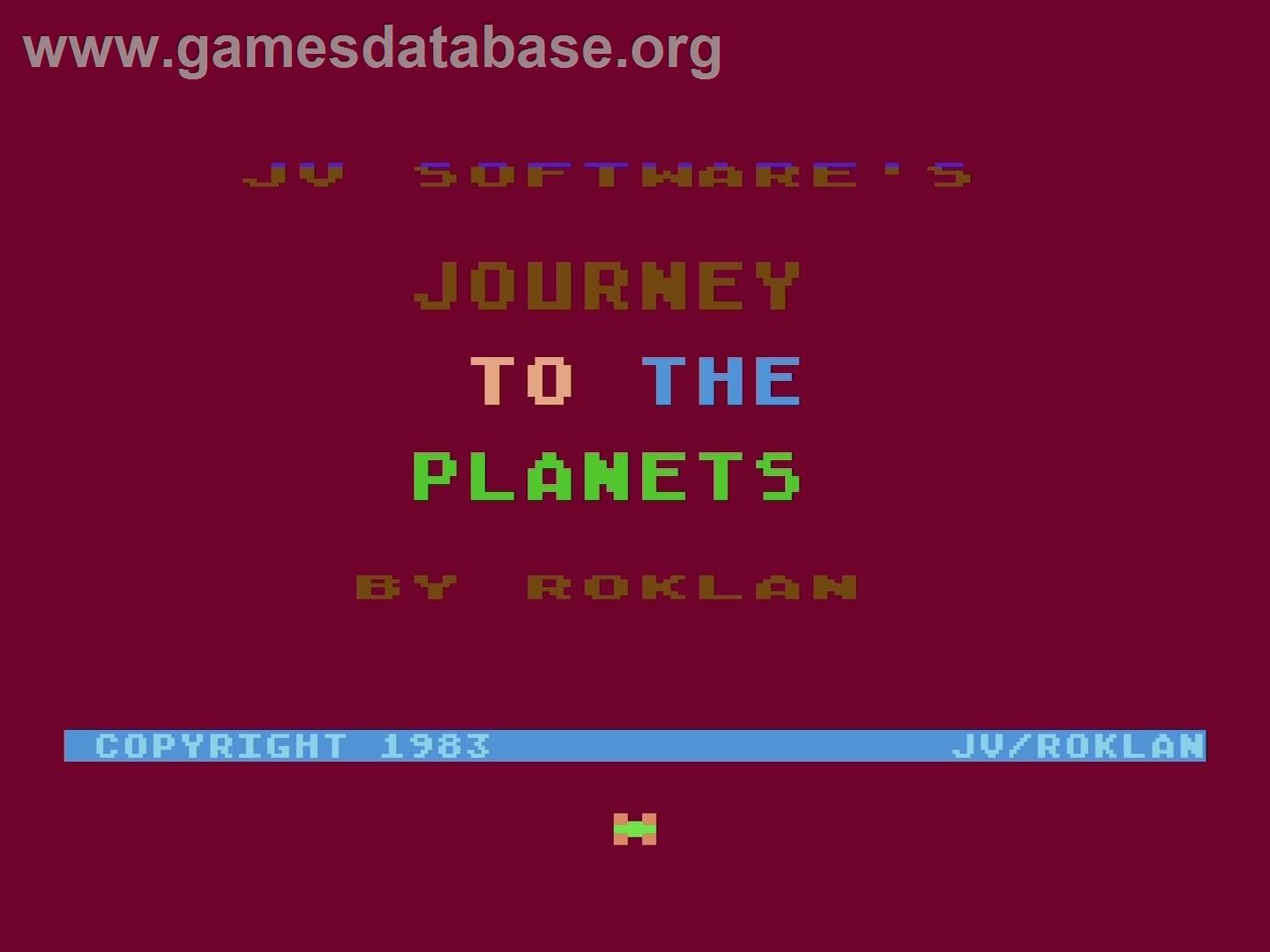Journey to the Planets (Atari 8bit conversion) - Atari 5200 - Artwork - Title Screen