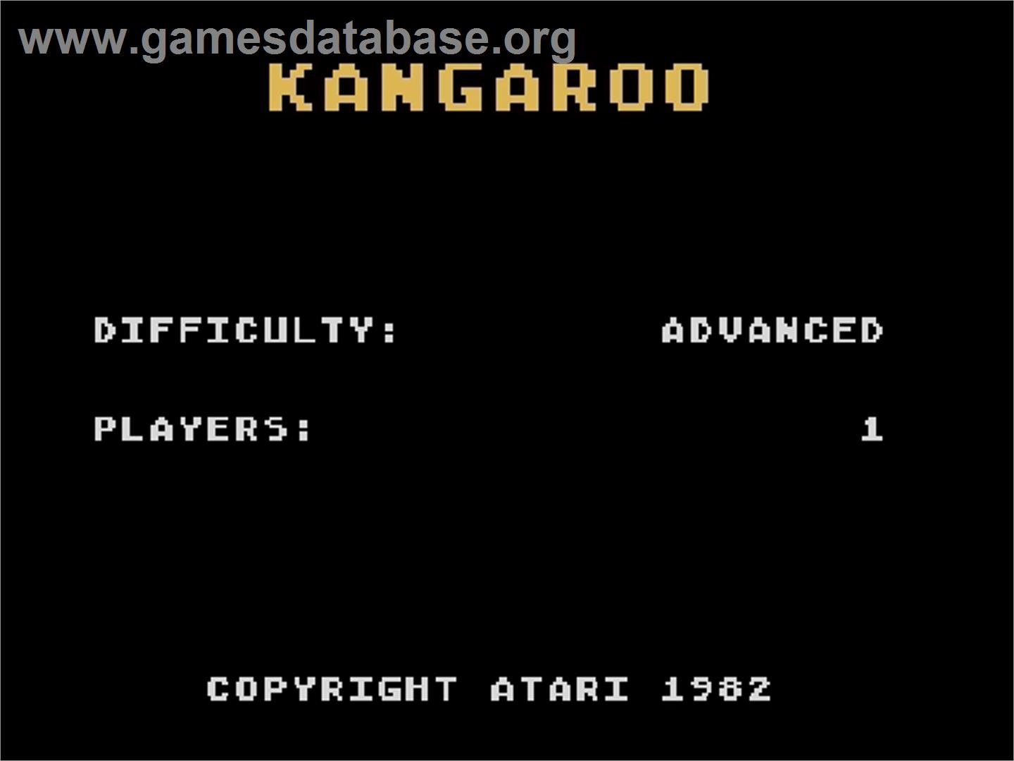 Kangaroo - Atari 5200 - Artwork - Title Screen