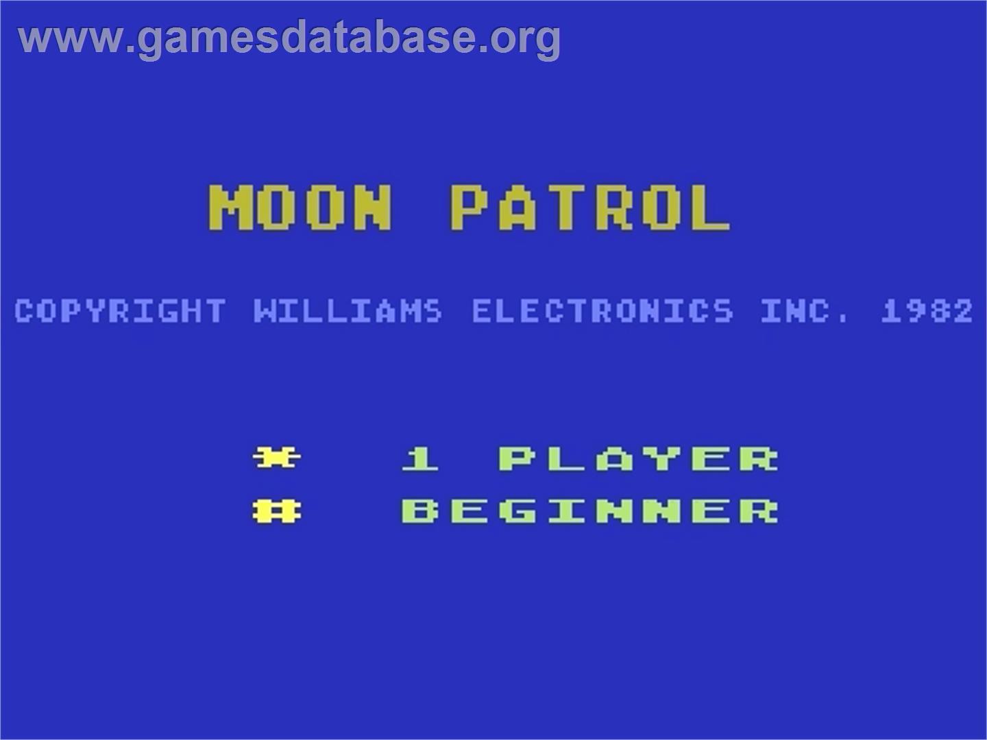 Moon Patrol - Atari 5200 - Artwork - Title Screen