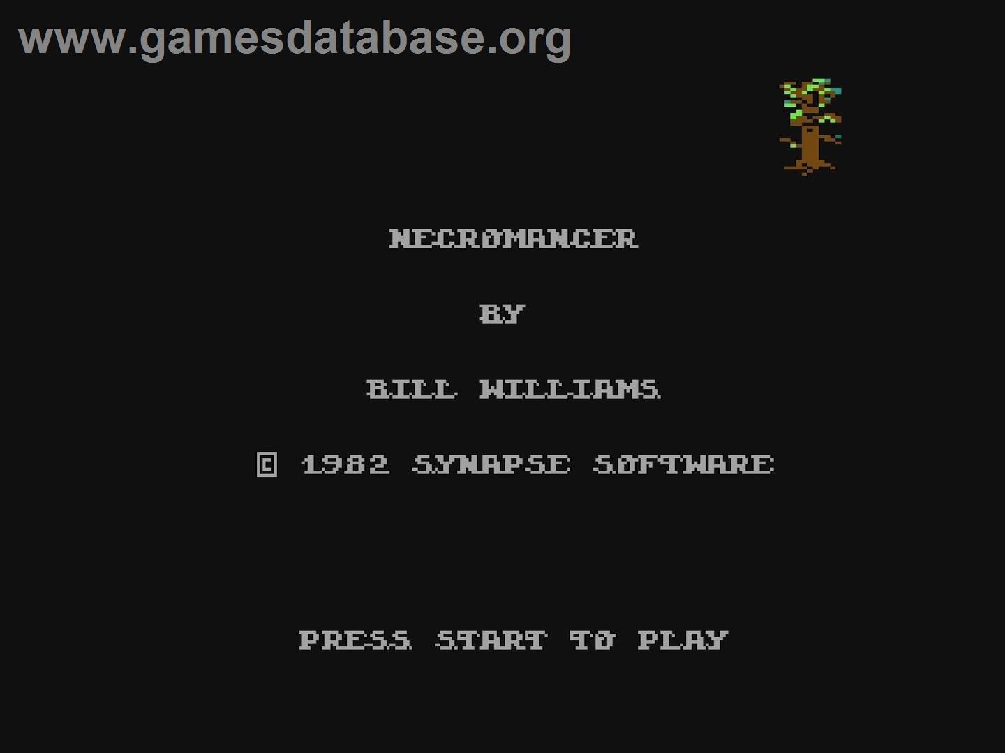 Necromancer (Atari 8bit conversion) - Atari 5200 - Artwork - Title Screen
