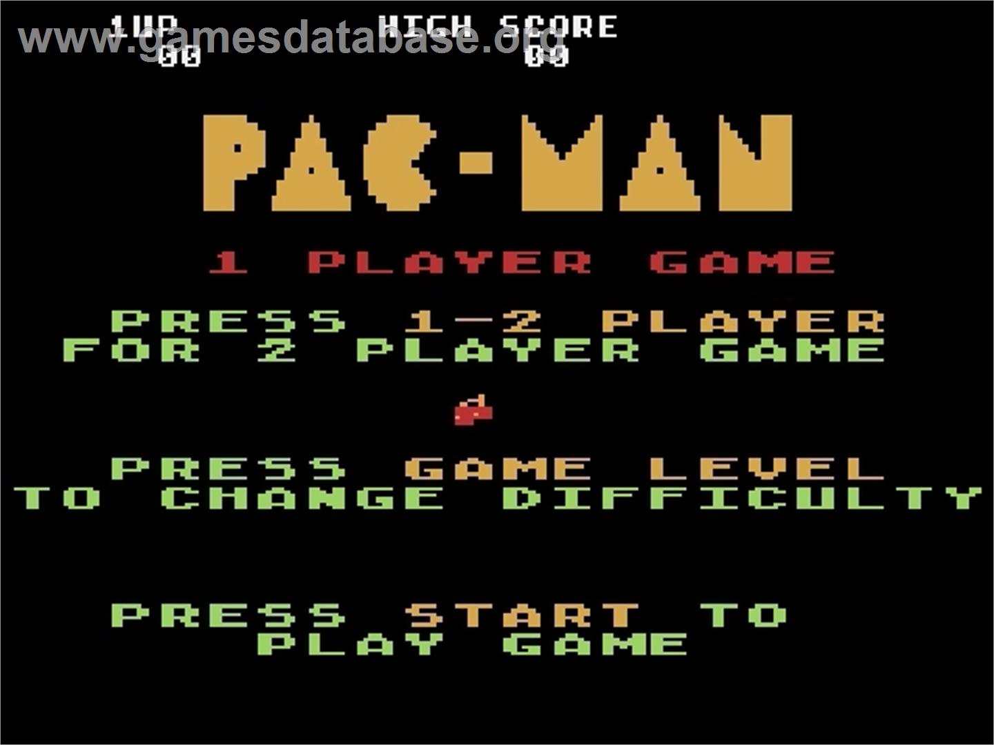 Pac-Man - Atari 5200 - Artwork - Title Screen