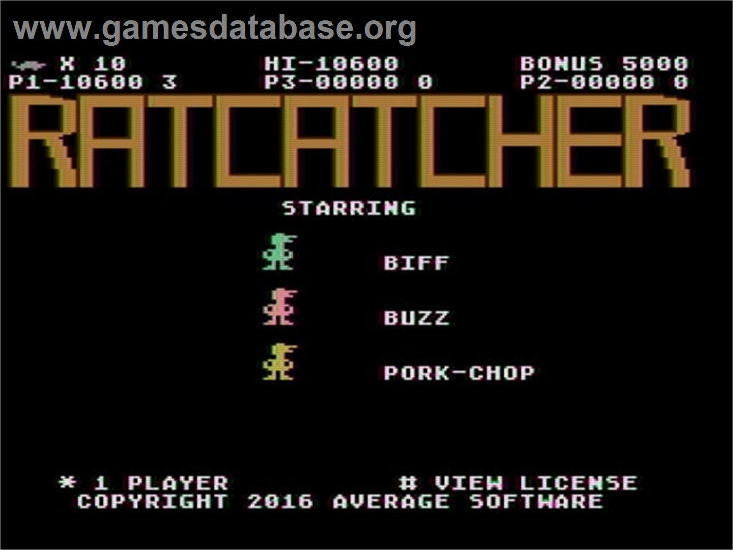 Ratcatcher - Atari 5200 - Artwork - Title Screen