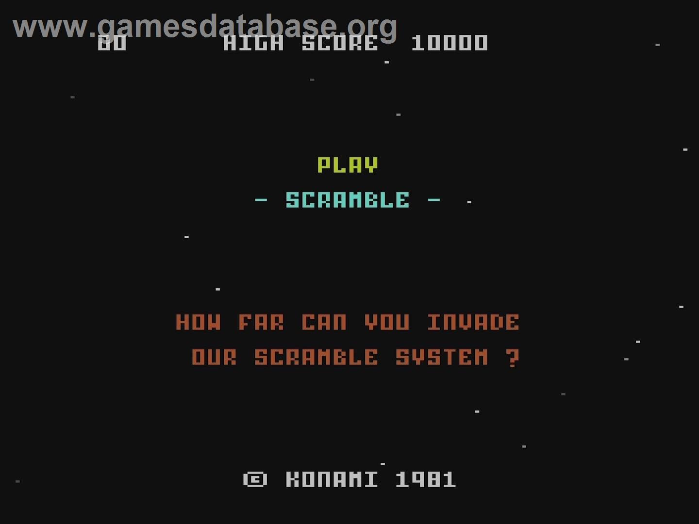 Scramble - Atari 5200 - Artwork - Title Screen