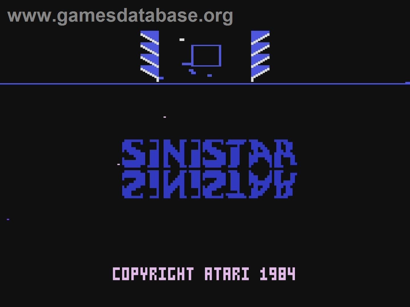 Sinistar (Atari 8bit conversion) - Atari 5200 - Artwork - Title Screen