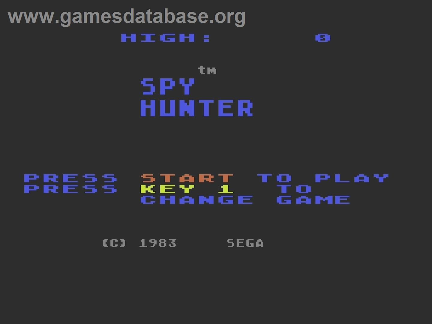 Spy Hunter (Atari 8bit conversion) - Atari 5200 - Artwork - Title Screen