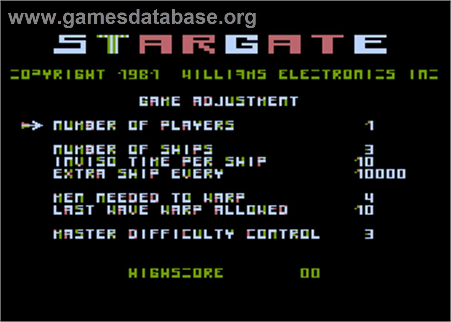 Stargate - Atari 5200 - Artwork - Title Screen