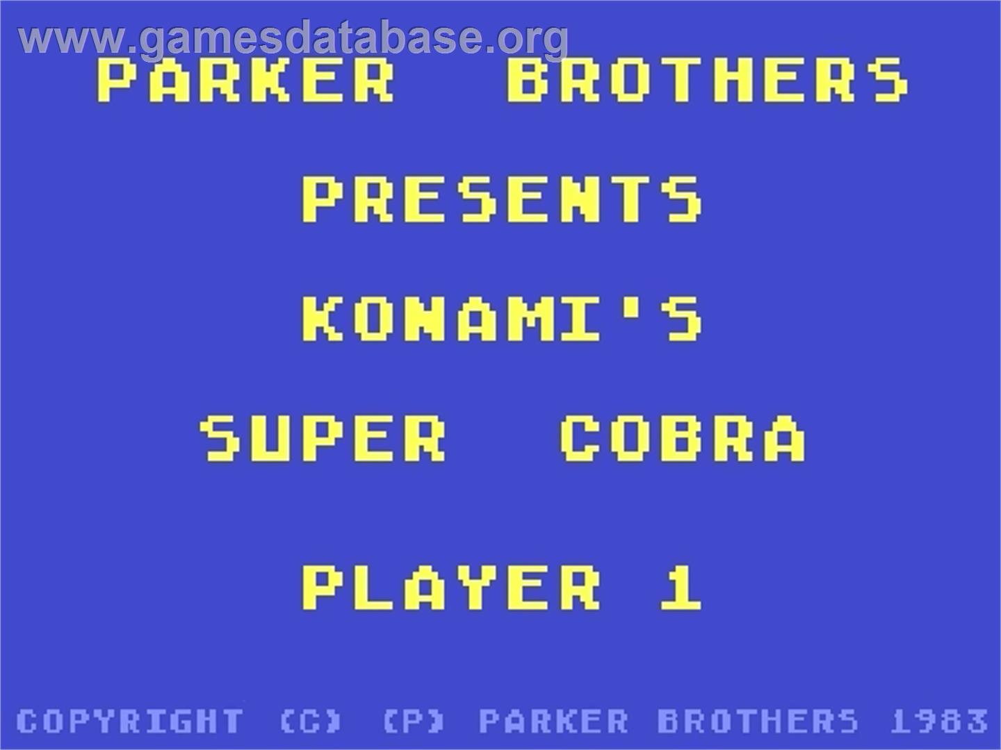 Super Cobra - Atari 5200 - Artwork - Title Screen