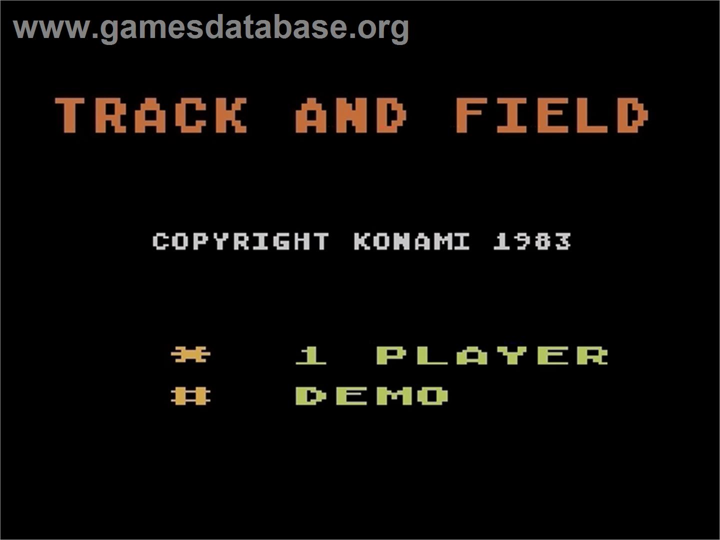 Track & Field - Atari 5200 - Artwork - Title Screen
