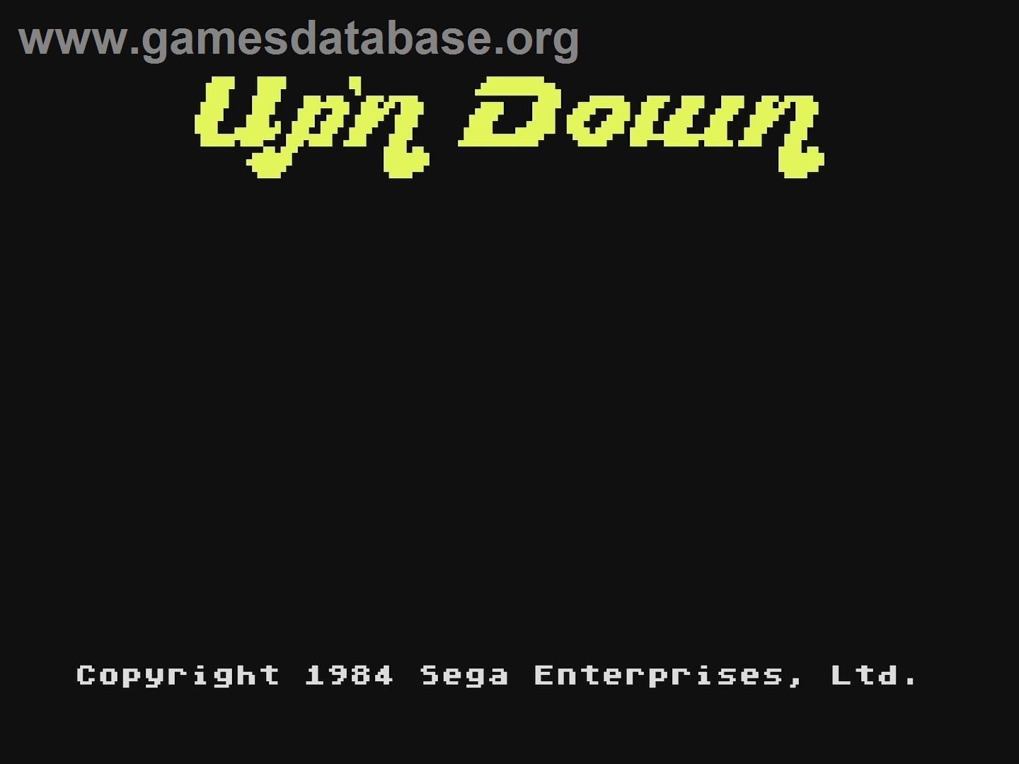 Up'n Down (Atari 8bit conversion) - Atari 5200 - Artwork - Title Screen