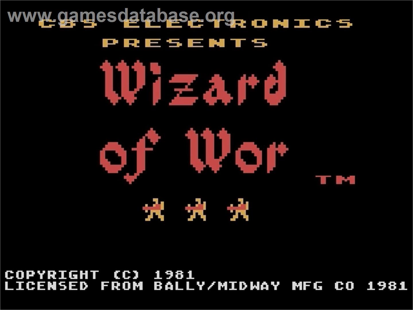 Wizard of Wor - Atari 5200 - Artwork - Title Screen
