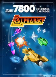 Box cover for Alpha Race on the Atari 7800.