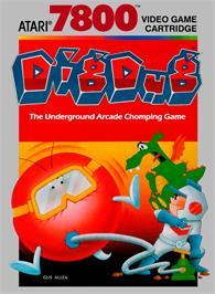Box cover for Dig Dug on the Atari 7800.
