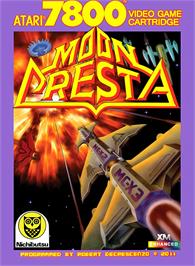 Box cover for Moon Cresta on the Atari 7800.