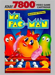 Box cover for Ms. Pac-Man on the Atari 7800.