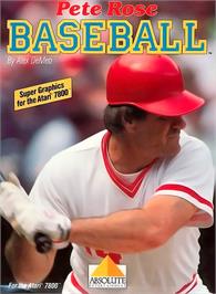 Box cover for Pete Rose Baseball on the Atari 7800.