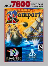 Box cover for Rampart on the Atari 7800.