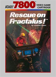 Box cover for Rescue on Fractalus on the Atari 7800.