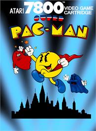 Box cover for Super Pac-Man on the Atari 7800.