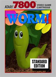 Box cover for Worm! on the Atari 7800.