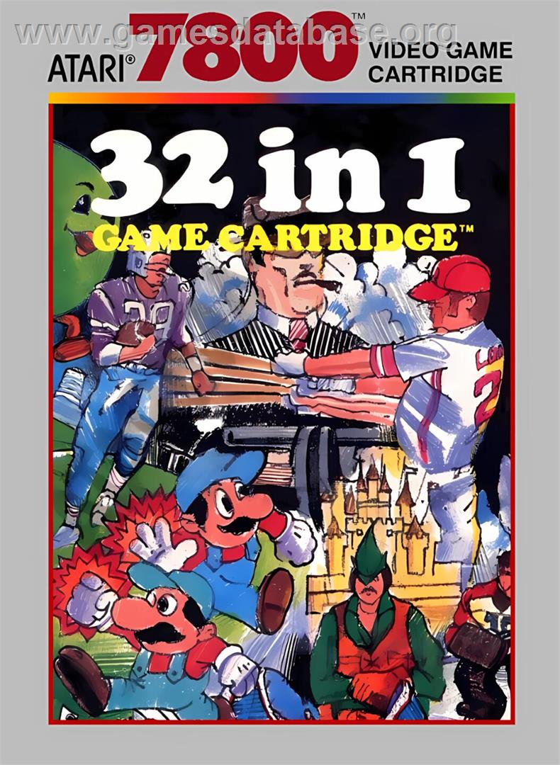 32 In 1 Game Cartridge - Atari 7800 - Artwork - Box