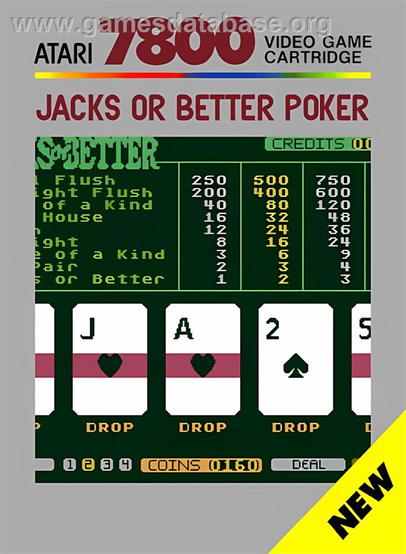 Jacks Or Better Poker - Atari 7800 - Artwork - Box