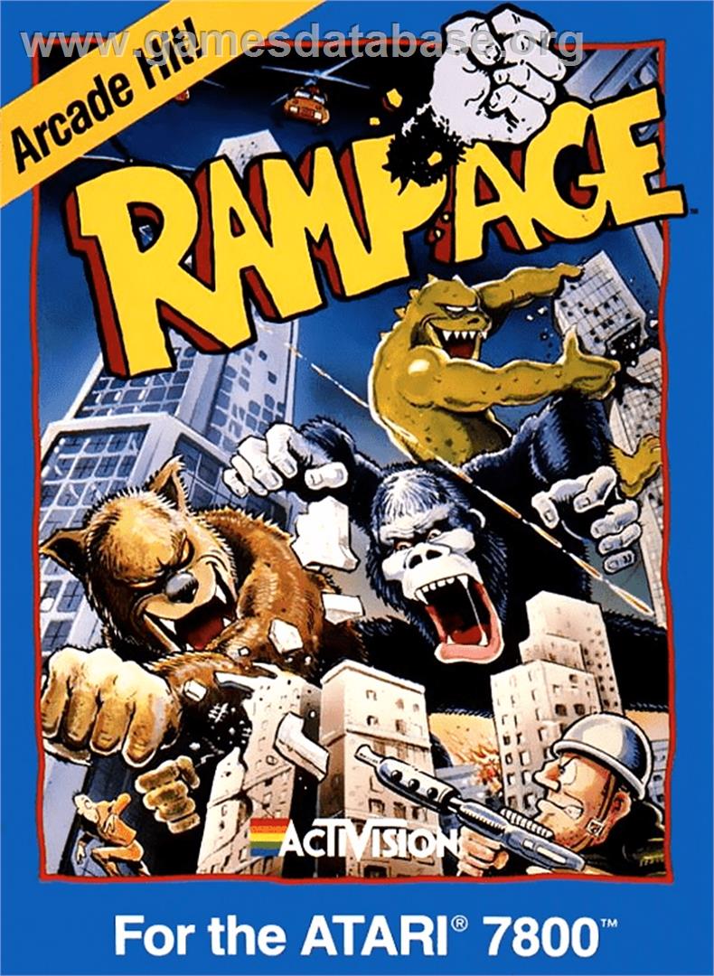 Rampage - Atari 7800 - Artwork - Box