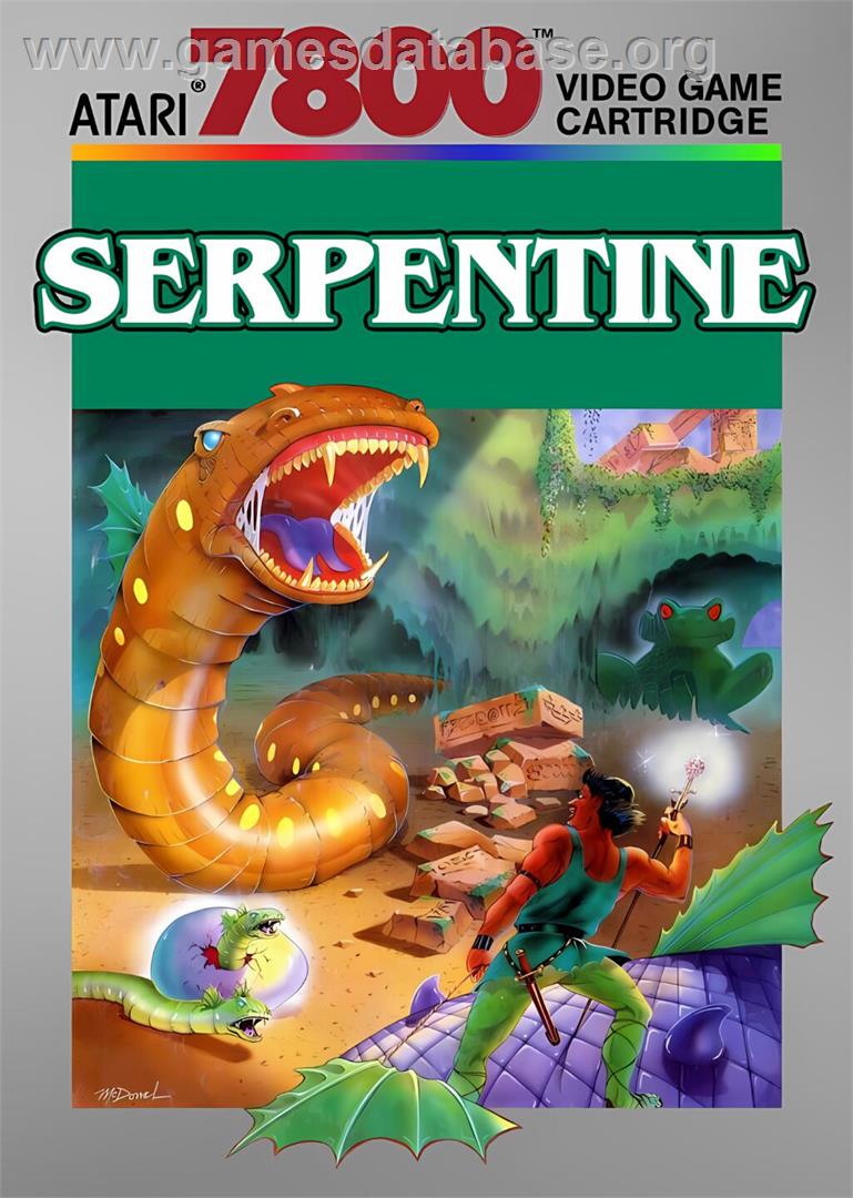 Serpentine - Atari 7800 - Artwork - Box