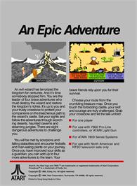 Box back cover for Crossbow on the Atari 7800.