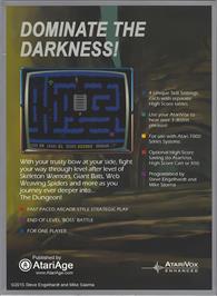 Box back cover for Dungeon Stalker on the Atari 7800.