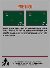 Box back cover for Poetiru on the Atari 7800.