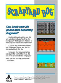 Box back cover for Scrapyard Dog on the Atari 7800.